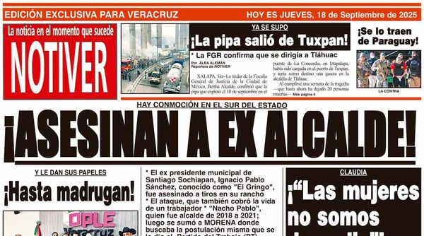 LA PORTADA - JUEVES 18 DE SEPTIEMBRE 2025