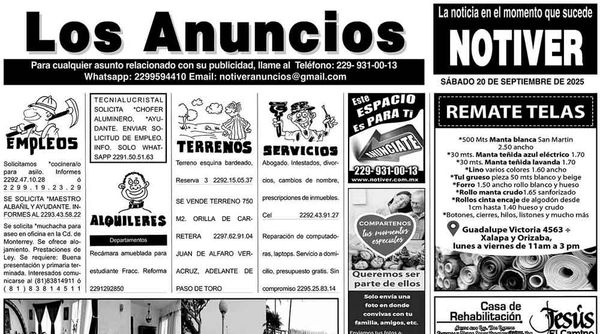 ...LOS ANUNCIOS, AVISOS Y DEMÁS! - SÁBADO, 20 DE SEPTIEMBRE 2025