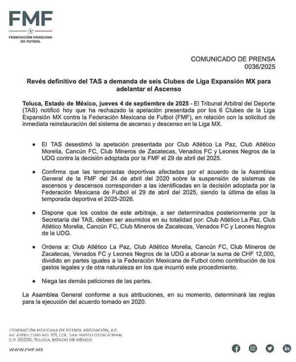 ¡EL ASCENSO A LA LIGA MX HASTA EL 2026!