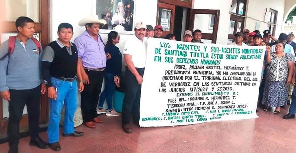 ¡AGENTES MUNICIPALES VS ALCALDESA DE SANTIAGO TUXTLA!