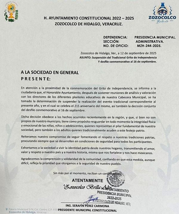 ¡SUSPENDEN TRES GRITOS! - TIENEN MELLO