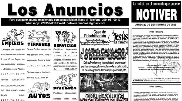 ...LOS ANUNCIOS, AVISOS Y DEMÁS! - LUNES, 29 DE SEPTIEMBRE 2025