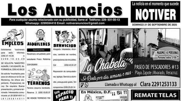 ...LOS ANUNCIOS, AVISOS Y DEMÁS! - DOMINGO, 21 DE SEPTIEMBRE 2025