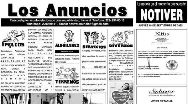 ...LOS ANUNCIOS, AVISOS Y DEMÁS! - JUEVES, 18 DE SEPTIEMBRE 2025