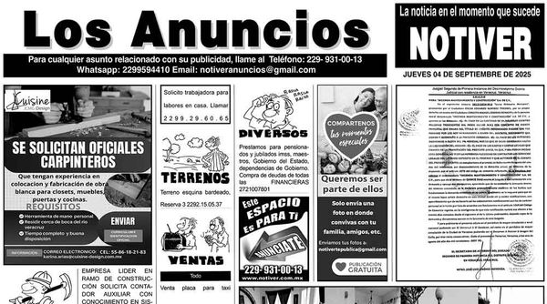 ...LOS ANUNCIOS, AVISOS Y DEMÁS! - JUEVES, 4 DE SEPTIEMBRE 2025