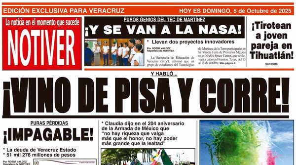 LA PORTADA - DOMINGO 5 DE OCTUBRE 2025