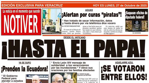 LA PORTADA - LUNES 27 DE OCTUBRE 2025