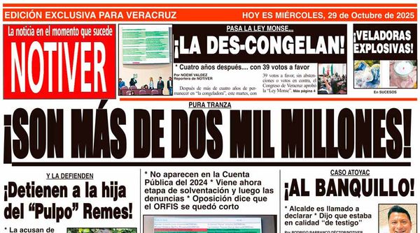 LA PORTADA - MIÉRCOLES 29 DE OCTUBRE 2025