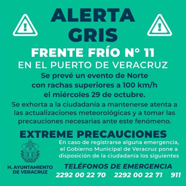 ¡ALERTA GRIS POR NORTAZO!