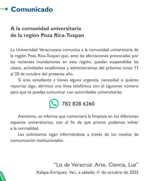 ¡SUSPENDEN CLASES! - EN LA UV