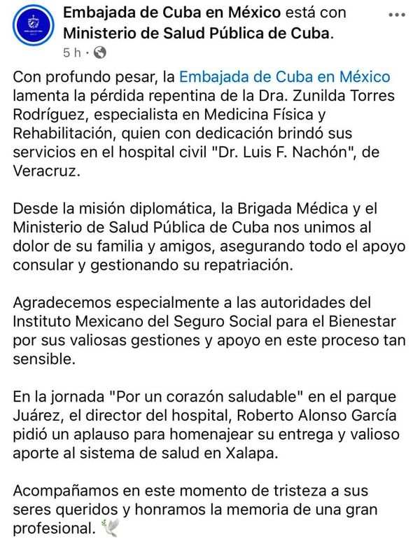 ¡MUERE MÉDICA CUBANA! - EN EL HOSPITAL DE XALAPA