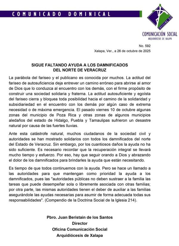 ¡FALTA MÁS AYUDA! - PARA LOS DAMNIFICADOS