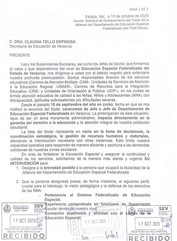 ¡TRUENAN SUPERVISORES! - *Por falta de jefe en Educación Especial