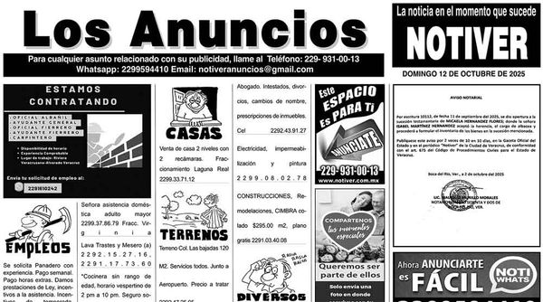 ...LOS ANUNCIOS, AVISOS Y DEMÁS! - DOMINGO, 12 DE OCTUBRE 2025