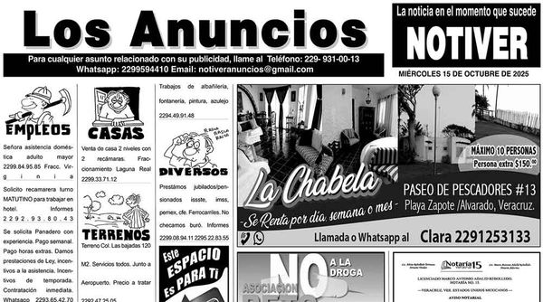 ...LOS ANUNCIOS, AVISOS Y DEMÁS! - MIÉRCOLES, 15 DE OCTUBRE 2025