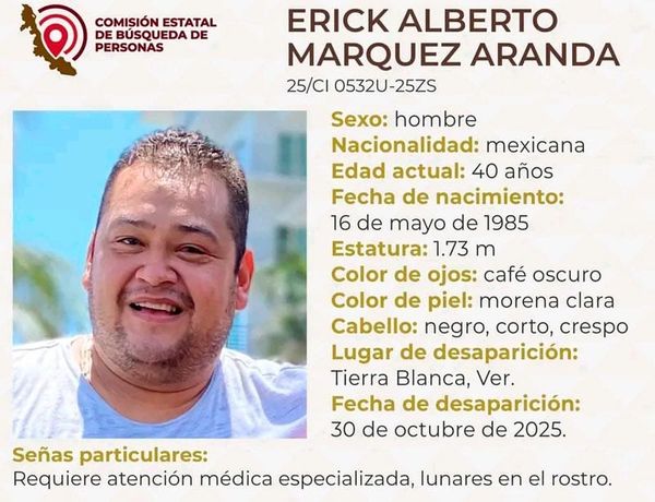 ¡HOMBRE DE 40 AÑOS DESAPARECIÓ EN TIERRA BLANCA!