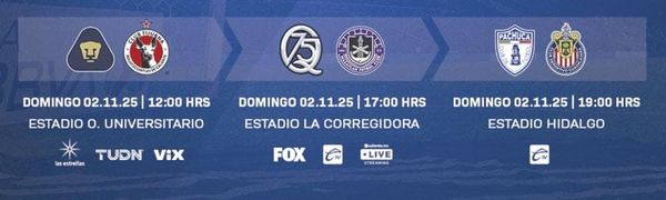 ¡CHIVAS VISITA A PACHUCA EN LA JORNADA DOMINICAL!
