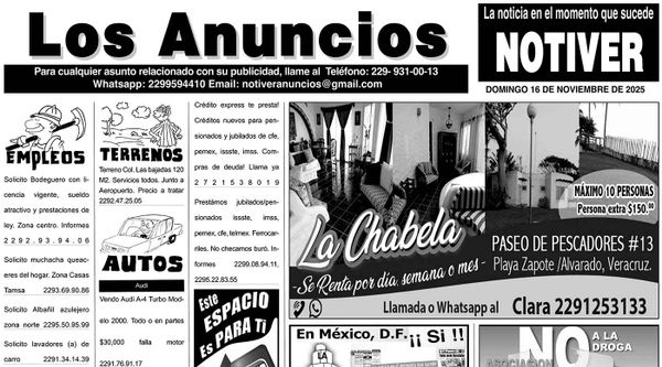 ...LOS ANUNCIOS, AVISOS Y DEMÁS! - DOMINGO, 16 DE NOVIEMBRE 2025