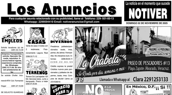 ...LOS ANUNCIOS, AVISOS Y DEMÁS! - DOMINGO, 2 DE NOVIEMBRE 2025