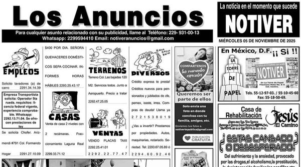 ...LOS ANUNCIOS, AVISOS Y DEMÁS! - MIÉRCOLES, 5 DE NOVIEMBRE 2025
