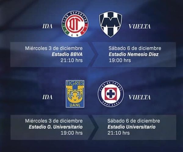 ¡MIÉRCOLES Y SÁBADO, LAS SEMIFINALES EN LIGA MX!
