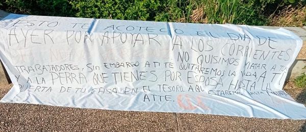 ¡ENCUENTRAN LONA CON AMENAZAS EN COATZACOALCOS!