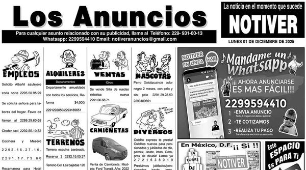 ...LOS ANUNCIOS, AVISOS Y DEMÁS! - LUNES, 1 DE DICIEMBRE 2025