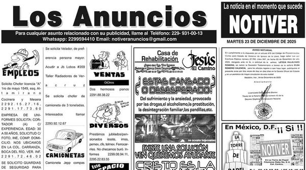 ...LOS ANUNCIOS, AVISOS Y DEMÁS! - MARTES, 23 DE DICIEMBRE 2025