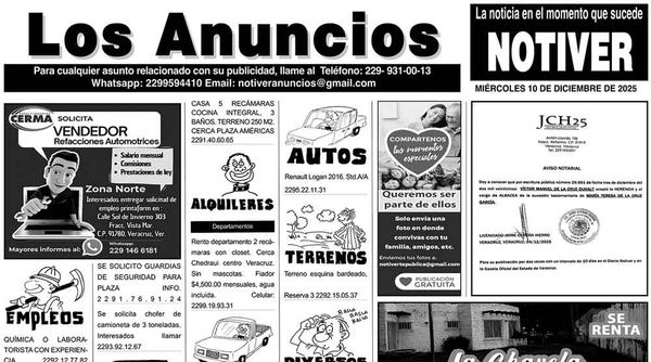 ...LOS ANUNCIOS, AVISOS Y DEMÁS! - MIÉRCOLES, 10 DE DICIEMBRE 2025