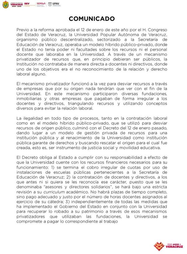 ¡DE UN PLUMAZO! - MAESTROS DEL UPAV QUEDAN SIN CHAMBA