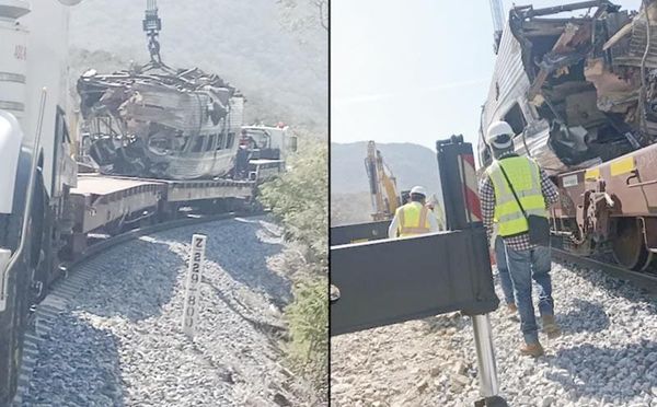 ¡REALIZAN LEVANTAMIENTO DE RESTOS DEL TREN INTEROCEÁNICO EN OAXACA! - PARTES SON ENVIADAS A VERACRUZ