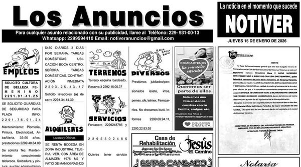 ...LOS ANUNCIOS, AVISOS Y DEMÁS! - JUEVES, 15 DE ENERO 2026