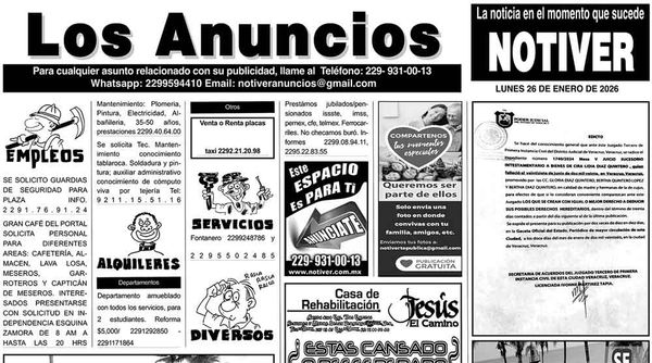 ...LOS ANUNCIOS, AVISOS Y DEMÁS! - LUNES, 26 DE ENERO 2026