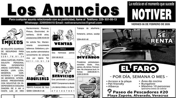 ...LOS ANUNCIOS, AVISOS Y DEMÁS! - VIERNES, 6 DE FEBRERO 2026