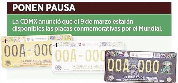 ATORAN ENTREGA DE PLACAS... ¡POR MUNDIAL!