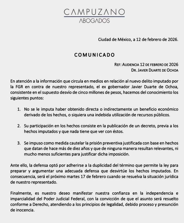 ¡NO SALE DUARTE! - LE ECHAN OTRO DELITO