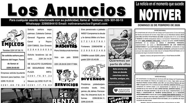 ...LOS ANUNCIOS, AVISOS Y DEMÁS! - DOMINGO, 22 DE FEBRERO 2026