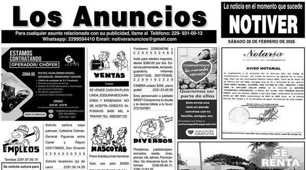 ...LOS ANUNCIOS, AVISOS Y DEMÁS! - SÁBADO, 28 DE FEBRERO 2026