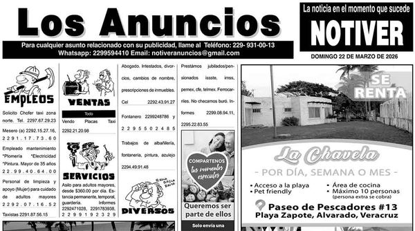 ...LOS ANUNCIOS, AVISOS Y DEMÁS! - DOMINGO, 22 DE MARZO 2026