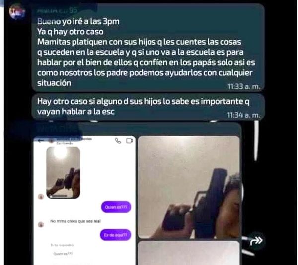 ¡SE SALE DE CONTROL! - *En Coatza, alumno difunde mensaje con arma amenazando a comunidad escolar