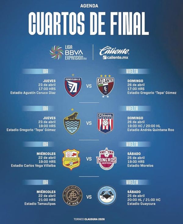 ¡DEFINEN FECHAS Y HORARIOS PARA LIGUILLA DE EXPANSIÓN!