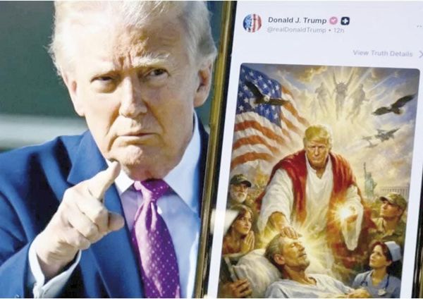 ¡PUBLICA TRUMP IMAGEN DE IA EN LA QUE SE MUESTRA COMO JESÚS!