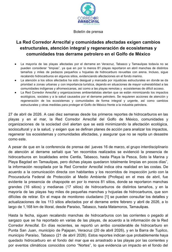 ¡SIGUE EL CHAPO EN EL MAR! - ÁNDALE - *Denuncia la Red Corredor Arrecifal del Golfo de México