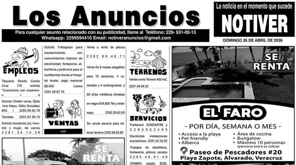...LOS ANUNCIOS, AVISOS Y DEMÁS! - DOMINGO, 26 DE ABRIL 2026