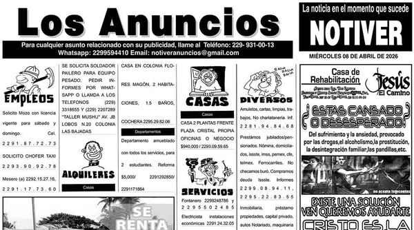 ...LOS ANUNCIOS, AVISOS Y DEMÁS! - MIÉRCOLES, 8 DE ABRIL 2026