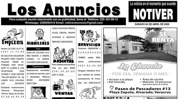 ...LOS ANUNCIOS, AVISOS Y DEMÁS! - SÁBADO, 4 DE ABRIL 2026
