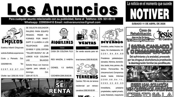 ...LOS ANUNCIOS, AVISOS Y DEMÁS! - SÁBADO, 11 DE ABRIL 2026