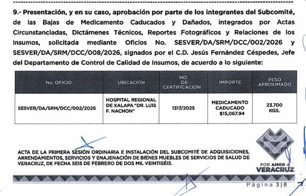 ¡LAS DEJAN CADUCAR! - EN LA SECRETARÍA DE SALUD