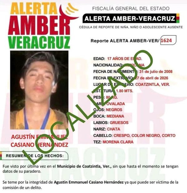 ¡LOCALIZAN EN POZA RICA A ESTUDIANTE DESAPARECIDO DEL CBTIS 78!