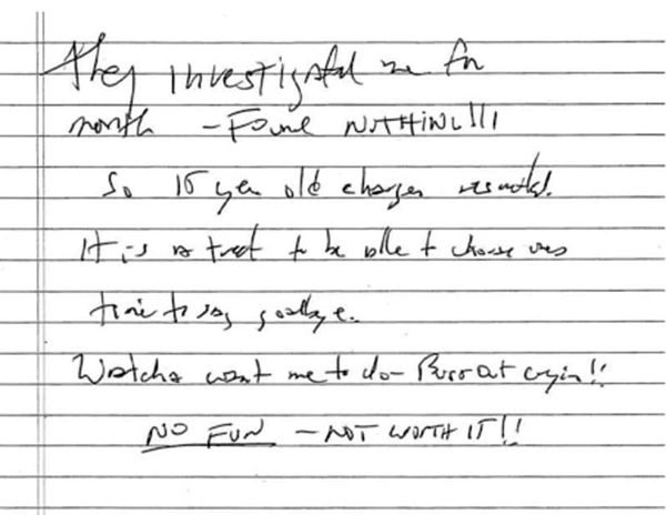¡PUBLICAN SUPUESTA NOTA DE SUICIDIO DE EPSTEIN!
